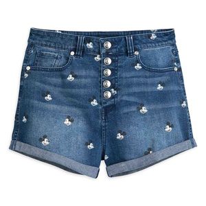 DISNEY MICKEY MOUSE DENIM SHORTS FOR JUNIORS